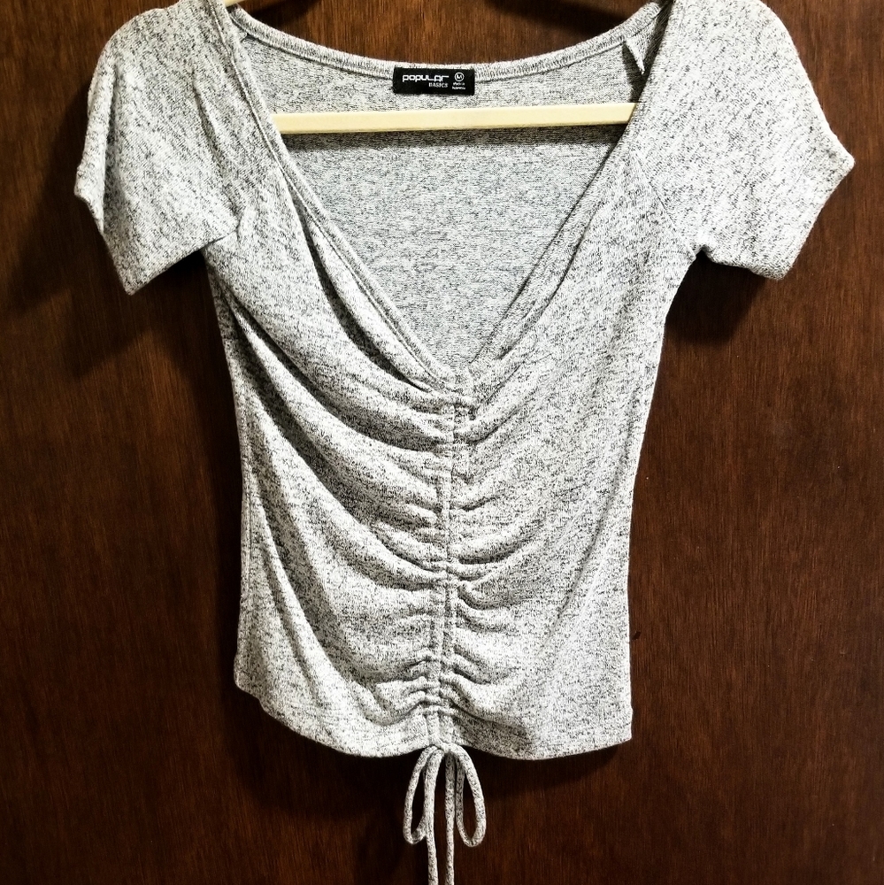 Grey Crop Top